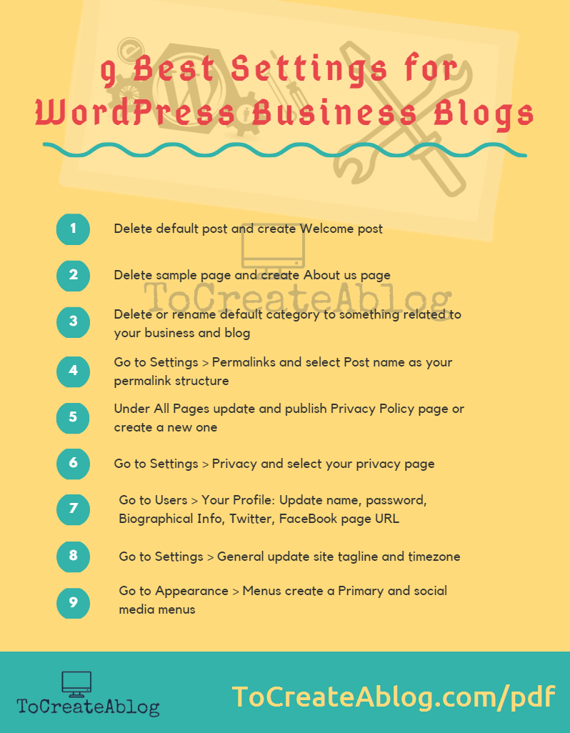 9 Best Settings for WordPress Business Blogs