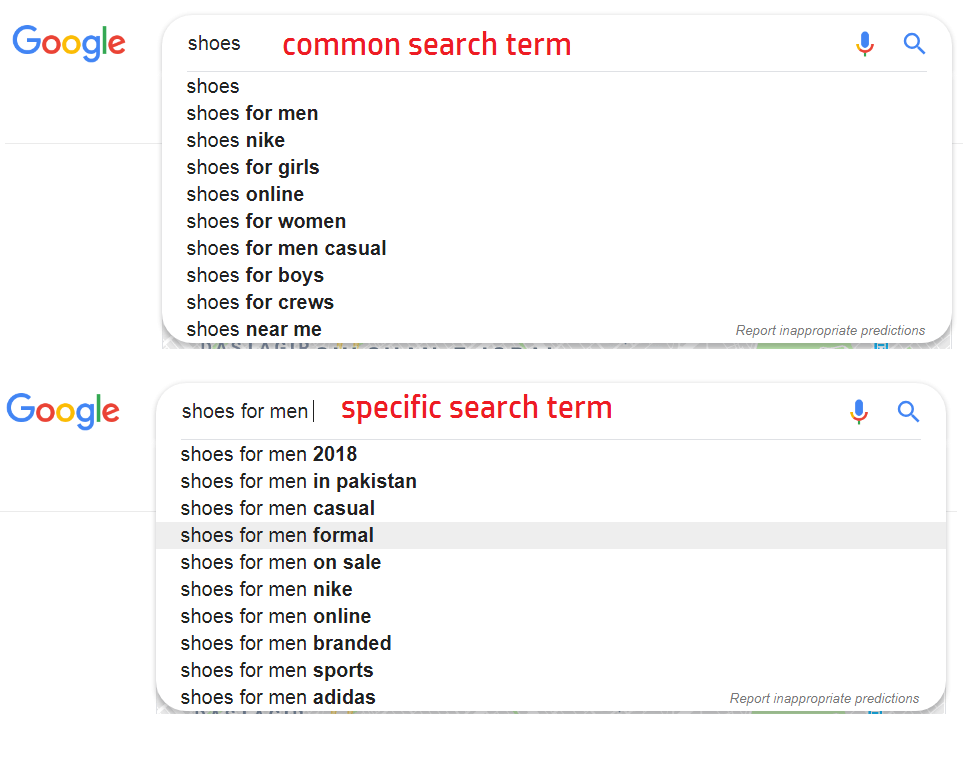 keyword research and google suggestions