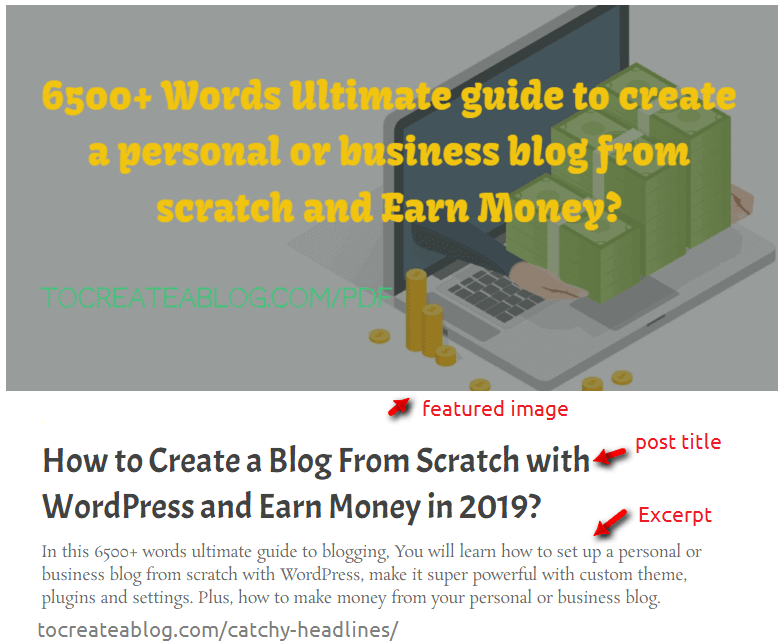 how to write blog post title and excerpt?