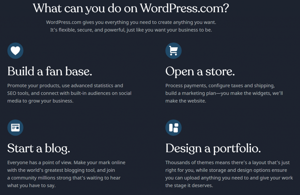 create website with wordpress.com